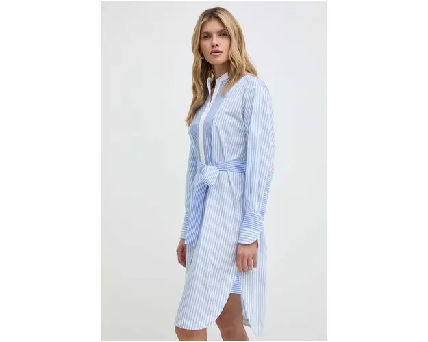 BOSS rochie din bumbac mini, evazati, 50513552