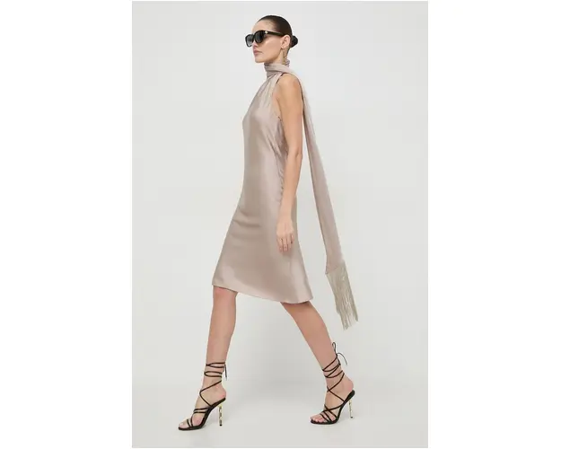 BOSS rochie culoarea bej, midi, drept 50521220