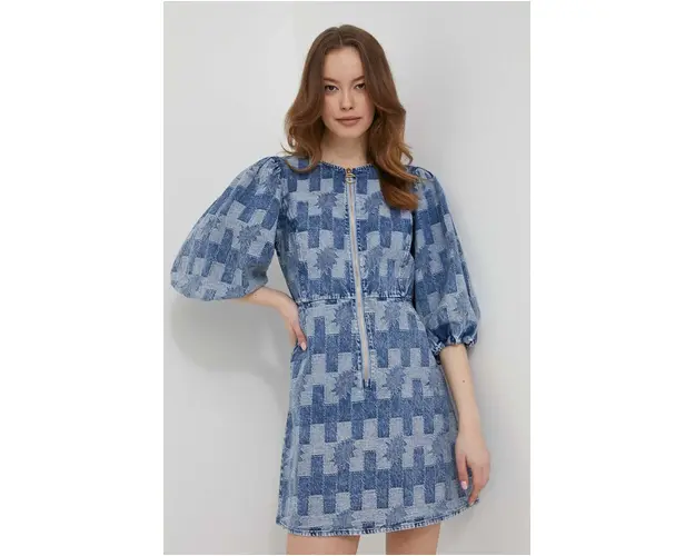 Barbour rochie jeans mini, evazati