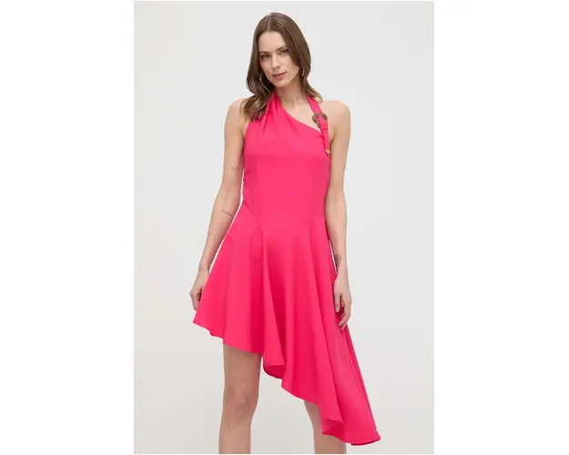 Versace Jeans Couture rochie culoarea roz, mini, evazati