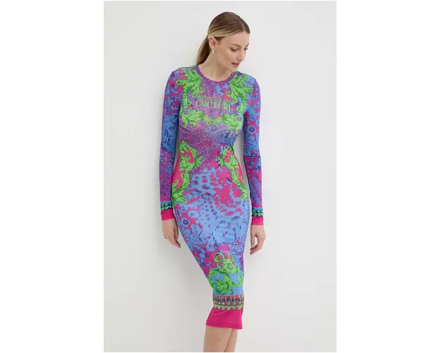 Versace Jeans Couture rochie midi, mulata, 76HAO9P8 JS331