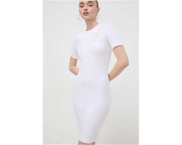 Versace Jeans Couture rochie culoarea alb, mini, mulata