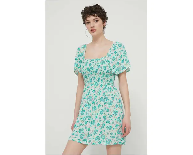 Billabong rochie culoarea turcoaz, mini, drept, ABJWD00668