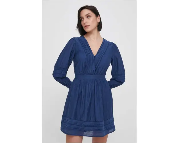 Pepe Jeans rochie culoarea albastru marin, mini, evazati