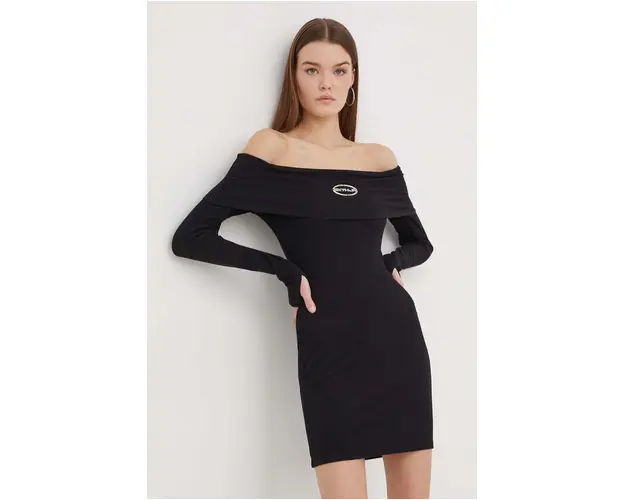 Sixth June rochie culoarea negru, mini, mulata