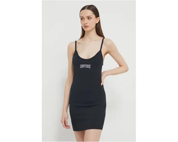 Converse rochie culoarea negru, mini, mulata