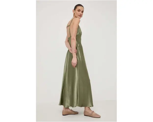 Max Mara Leisure rochie culoarea verde, maxi, evazati 2416220000000