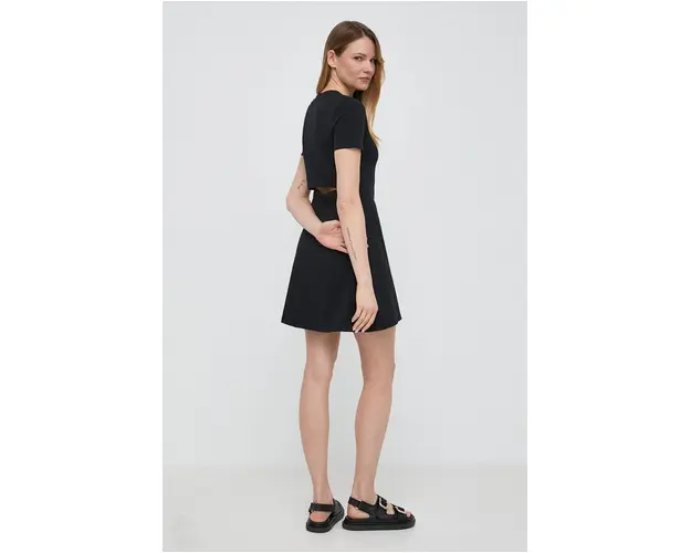 Max Mara Leisure rochie culoarea negru, mini, evazati 2416620000000