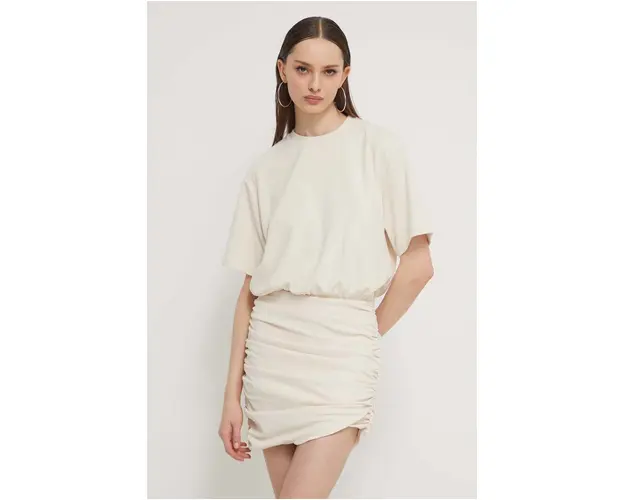 Abercrombie & Fitch rochie culoarea bej, mini, oversize