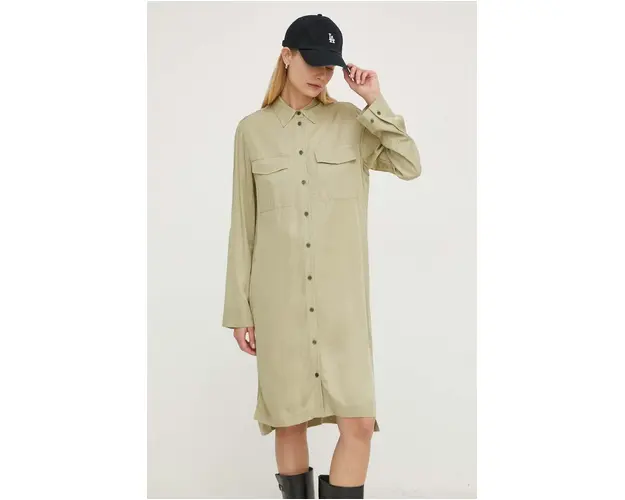Marc O'Polo rochie culoarea verde, mini, drept