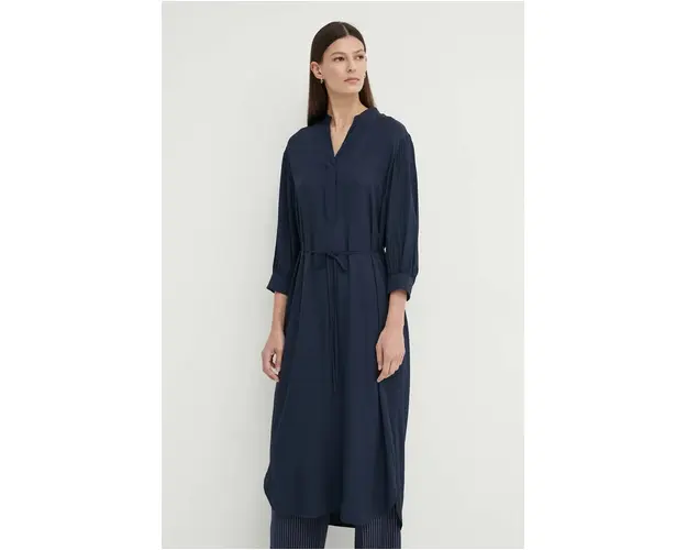 Marc O'Polo rochie culoarea albastru marin, midi, oversize