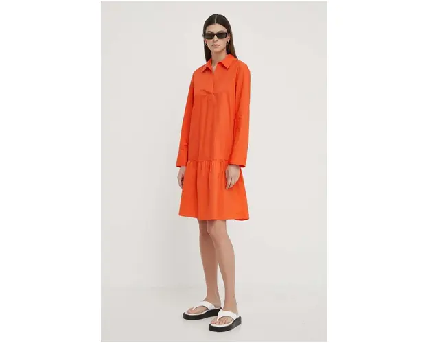 Marc O'Polo rochie culoarea portocaliu, midi, oversize