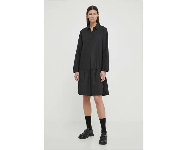 Marc O'Polo rochie culoarea negru, midi, oversize