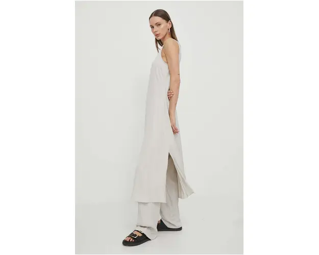 Marc O'Polo rochie culoarea gri, midi, evazati