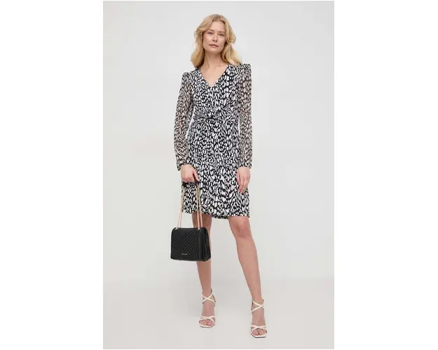 Morgan rochie culoarea negru, mini, evazati