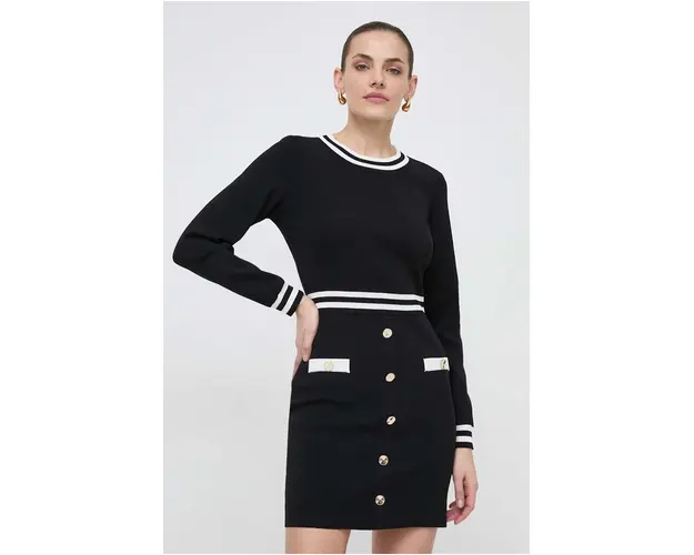 Morgan rochie culoarea negru, mini, mulata