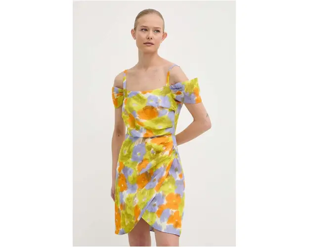 Marella rochie din in mini, drept, 2413221082200 2413220000000