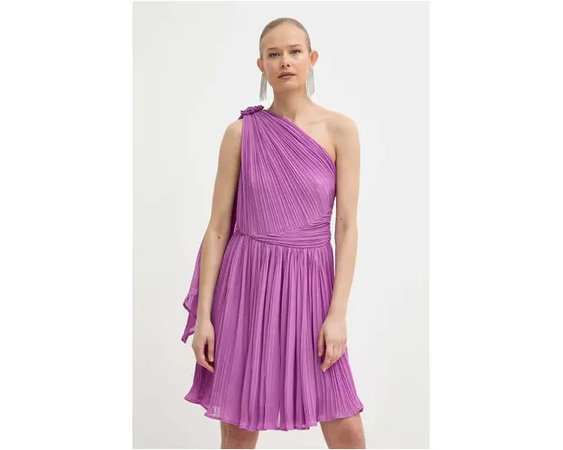 Marella rochie culoarea violet, mini, evazati, 2413221102200