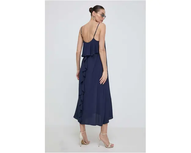 Marella rochie culoarea bleumarin, maxi, drept 2413220000000