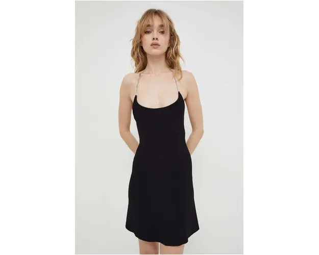 Diesel rochie culoarea negru, mini, evazati A12402.0DLAX