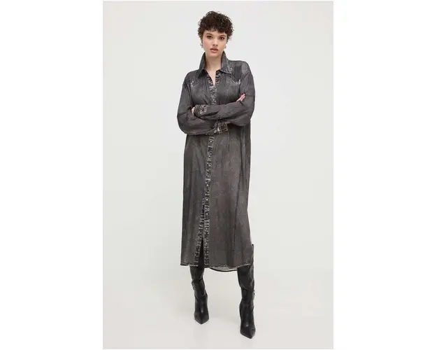 Diesel rochie D-ALTON-N1 culoarea gri, midi, oversize, A13491.0LIAM