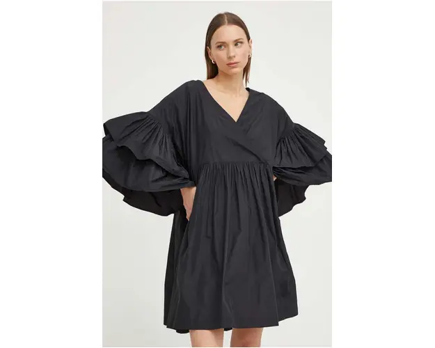 MMC STUDIO rochie culoarea negru, mini, oversize