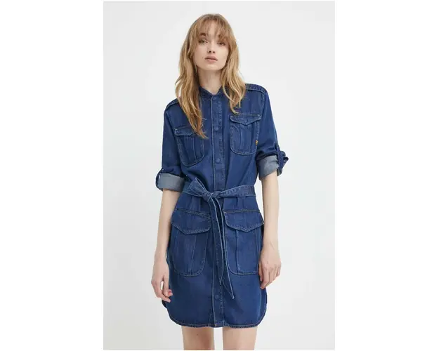 G-Star Raw rochie culoarea albastru marin, mini, drept