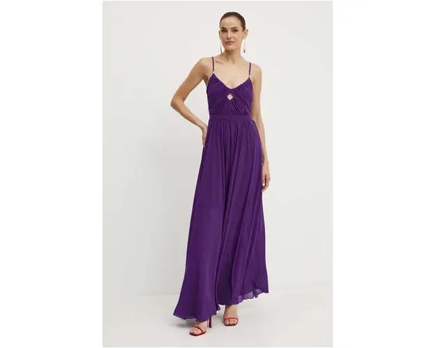 Morgan rochie REVALA culoarea violet, maxi, evazati, REVALA