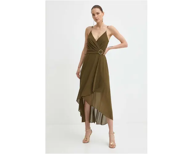 Morgan rochie REUILLY culoarea verde, mini, evazati, REUILLY