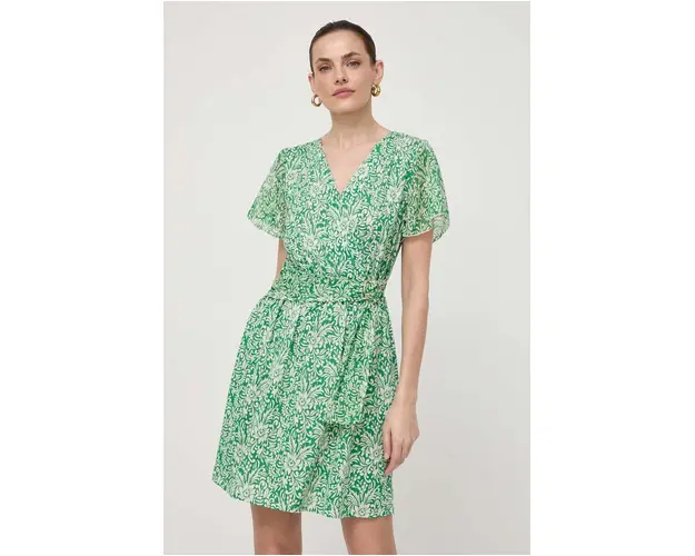 Morgan rochie culoarea verde, mini, evazati