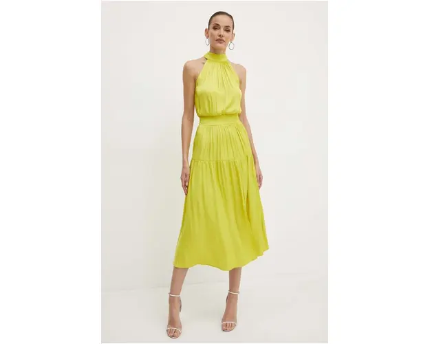 Morgan rochie RIDOL culoarea verde, maxi, drept, RIDOL