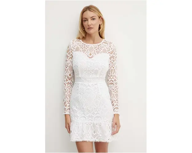 Morgan rochie RILLE culoarea alb, mini, mulata, RILLE