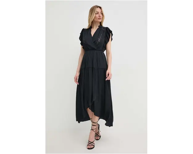 Morgan rochie RIMAGE culoarea negru, mini, evazati, RIMAGE