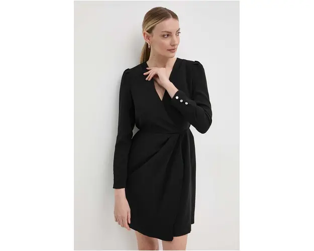 Morgan rochie RQUERI culoarea negru, mini, drept, RQUERI