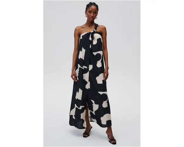 Undress Code rochie Theia culoarea negru, midi, oversize