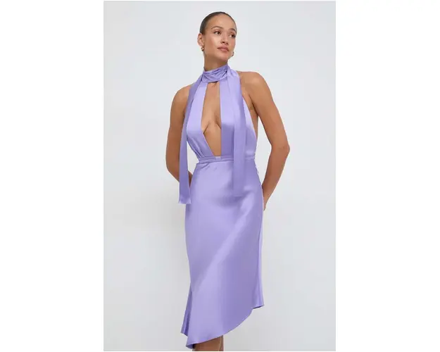 Elisabetta Franchi rochie culoarea violet, mini, evazati