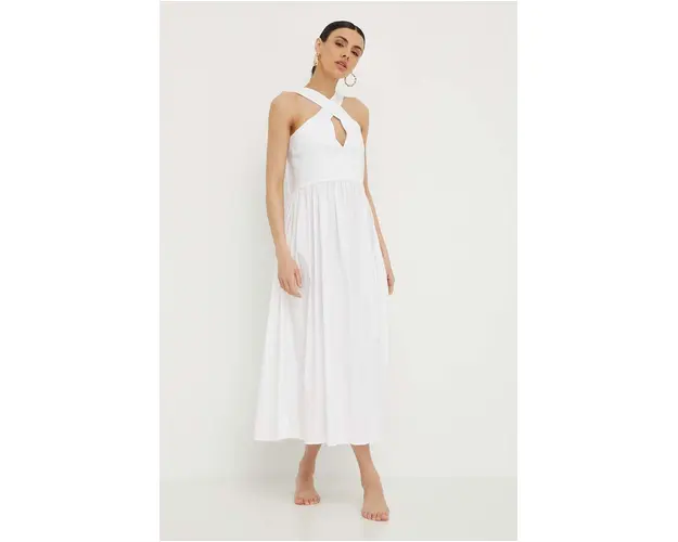 Max Mara Beachwear rochie de plaja culoarea alb 2416220000000