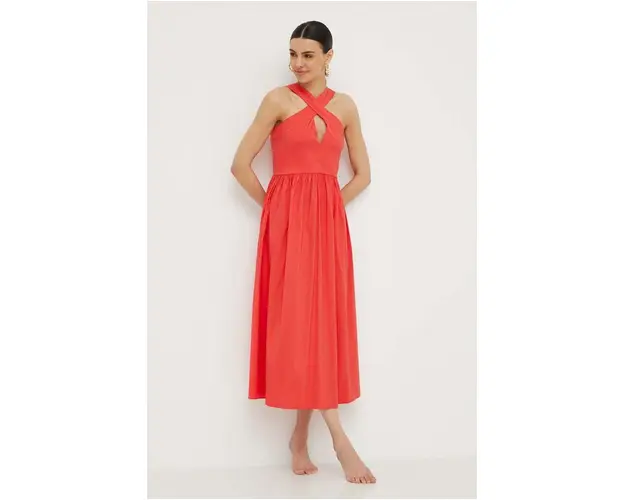 Max Mara Beachwear rochie de plaja culoarea rosu 2416220000000