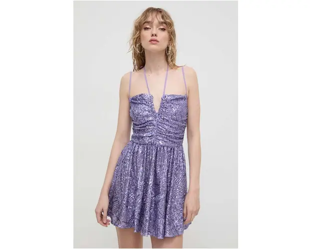 Aniye By rochie culoarea violet, mini, evazati 185243