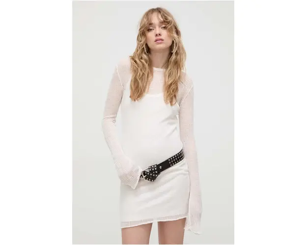 Aniye By rochie culoarea bej, mini, drept 185528