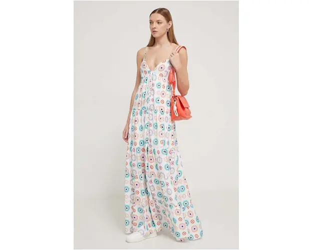 Desigual rochie culoarea alb, maxi, oversize