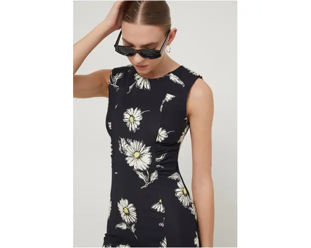 Desigual rochie culoarea negru, mini, mulata