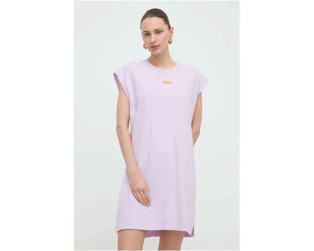 BOSS Orange rochie culoarea violet, mini, drept 50520485