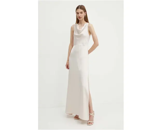 MAX&Co. rochie culoarea bej, maxi, evazati, 2416221164200