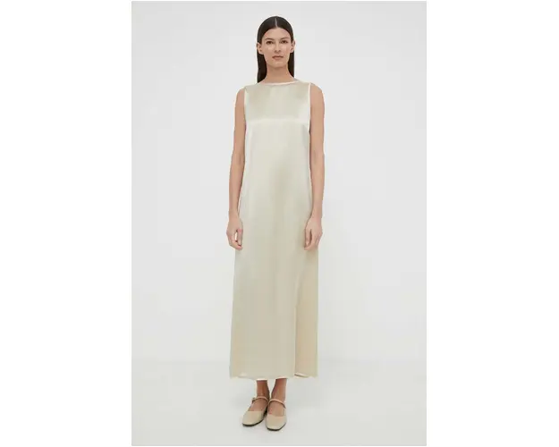 By Malene Birger rochie culoarea bej, maxi, mulata