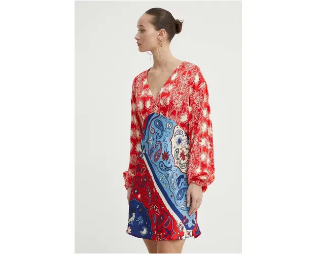 Never Fully Dressed rochie culoarea rosu, mini, evazati