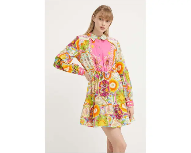 Never Fully Dressed rochie din amestec de in mini, evazati