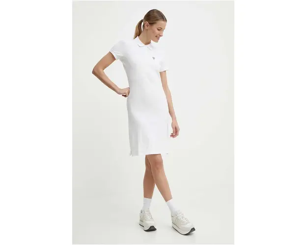 Rossignol rochie din bumbac culoarea alb, mini, drept, RLLWD02