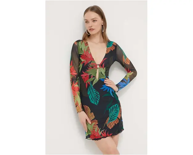 Desigual rochie FUNNY mini, mulata, 24SWMK20