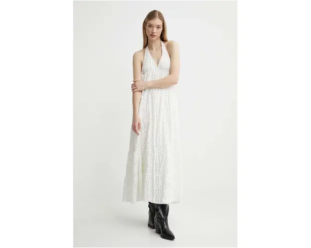 Desigual rochie TORONTO culoarea bej, maxi, evazati, 24SWVK46